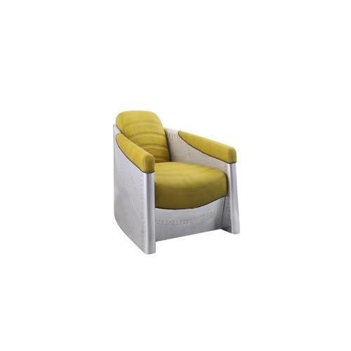 Sillón Plegable Cuero Amarillo miniatura 1