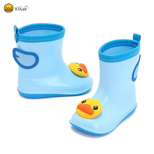 B.Duck Kids Rain Boots for Boys Girls Waterproof Toddler Cartoon Garden Boots3