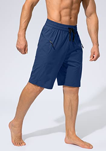 Image of Men's Swim Trunks Quick Dry Board Shorts with Zipper Pockets Beach Shorts Bathing Suits for Men - No Mesh Liner