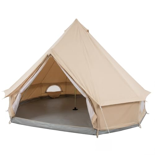 Carpa Yurt para Camping, 6-8 Personas, Beige, Tela Oxford 300D miniatura 1