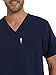 COZYFIT Scrubs for Men - 4 Pockets V-Neck Scrub Top and 7 Pockets Jogger Pants Mens Scrubs Set, Navy Blue, M, Tall