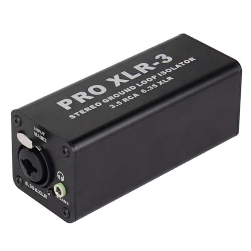 Isolateur de boucle de terre stéréo XLR-3 avec filtres de bruit audio pour PC