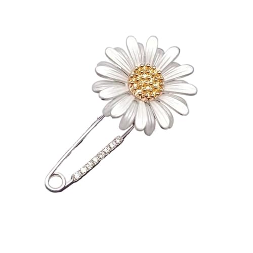 Broche de flor antideslizante para sujetar pañuelos y solapas