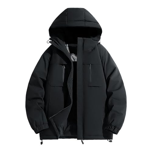 Vhersily Chaqueta de Esquí de Montaña Impermeable Parka de Nieve Cálida Acolchada de Invierno Abrigo de Esquí con Capucha de Invierno Cortavientos Chaqueta de Viaje para Mujer con Bolsillos Ligera