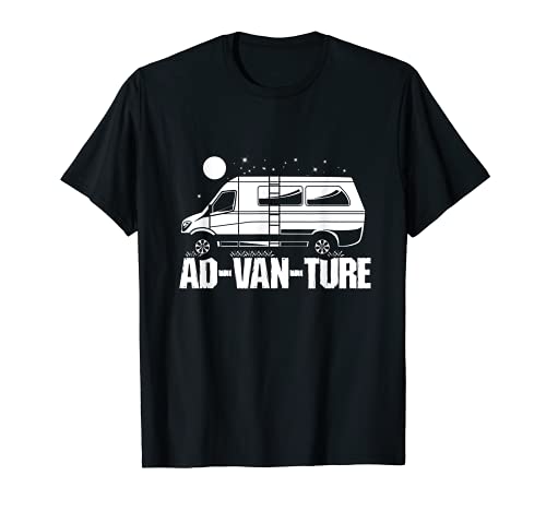 Funny Camper Van Life - Vanlife Ad-Van-Ture T-Shirt