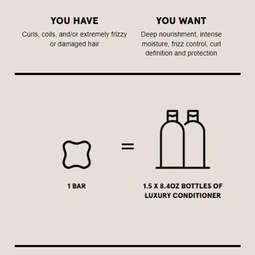 Superzero Deep Conditioner Bar For Curly Hair Or Extreme Frizz 2.35 Oz / 67 Ml #TOP4