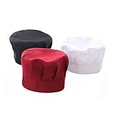 VALICLUD Verstellbare Kochmütze Aus Stoff Weiß Pilzform Design Einstellbar Für Verschiedene Geeignet Für Köche Bäcker Und Gastronomieeinrichtungen Langlebig Und Bequem