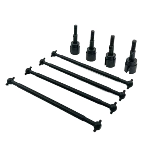 GTFRUQAS para 94111 1/10 4 Piezas De Eje De Transmisión De Metal De Acero Dogbone 89,5 Mm 08029 Y Eje Corto 02033, Accesorios De Piezas De Actualización De Coche RC Kit Actualización RC(Black)