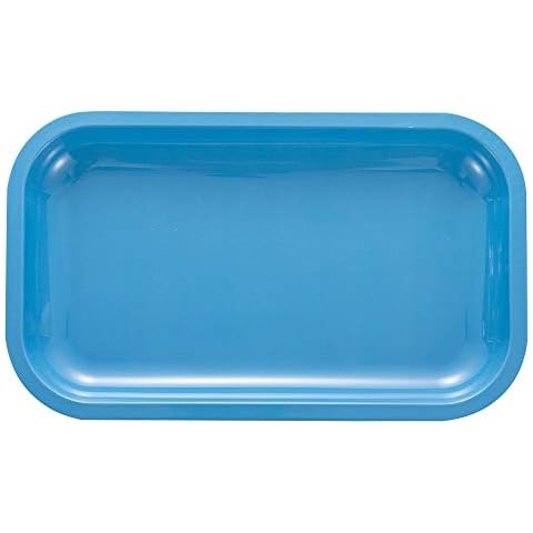 NERANENA Metal Tray 10.6" x 6.3" (Blue - Medium Size) Cover