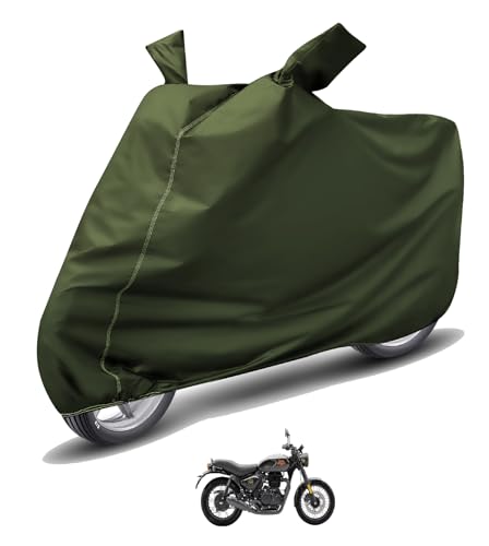Image of Auto Hub Waterproof Bike Cover Compatible with RE Hunter 350 Dustproof, UV Protection Two Wheeler Bike Hunter 350 Cover - Green