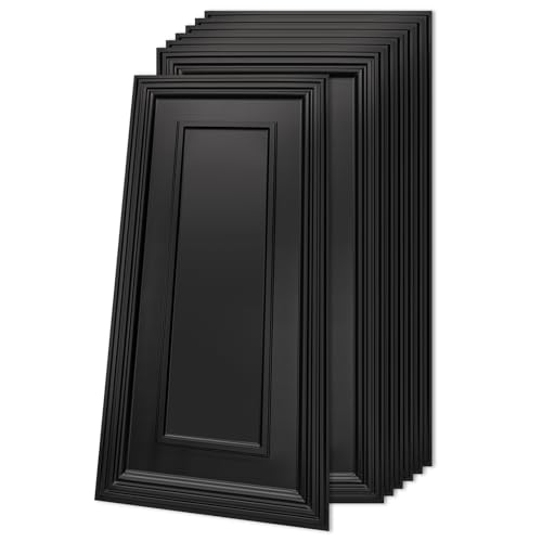 Art3d Decorative Drop Ceiling Tiles 2x4 ft,Quick Install Decorative 3D PVC Ceiling Panels for Room and Commerical Decor,12 Pack, Covers 96 Sq.ft., Rectangular Black