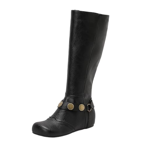 Bottes hautes bout rond pour style décontracté et sorties urbaines hivernales