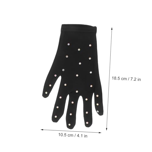 Stage Decorative Gloves for Figure Skating Breathable Rhinestone Performance Gloves for Women and Girls for Dance and Skating Events2