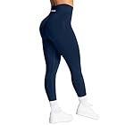 TAYOEA Sport Leggings Damen mit Scrunch Butt Push Up Booty Lifting Sporthose Blickdichte Nahtlos sportleggins für Yoga Gym Alltag Navyblau,S