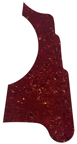 Guitar Parts For D'Angelico Style Acoustic Guitar Self Adhensive Guitar Pickguard (Red Tortoise)