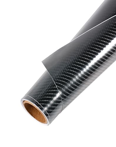 Image of 3D Carbon Fiber Car Vinyl Wrap Film - 24 inchx60 inch (2ft x 5ft) Durable Easy Application Automotive Wrapping Film Roll for Car, Truck Bed, Boat, Vehicle (Carbon Fiber Black)