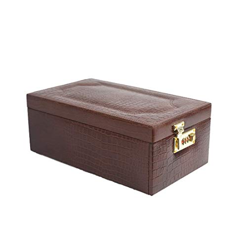 Stones Bridge Leather Exclusive Big Locker Jewellery Storage Box For Women (Brown)