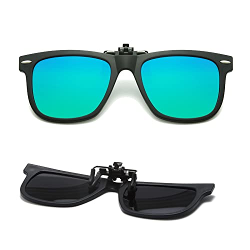 Long Keeper Kids Polarized Clip On Sunglasses Teen Boys Girls Square Flip Up Clip-on Sunglasses Over Glasses