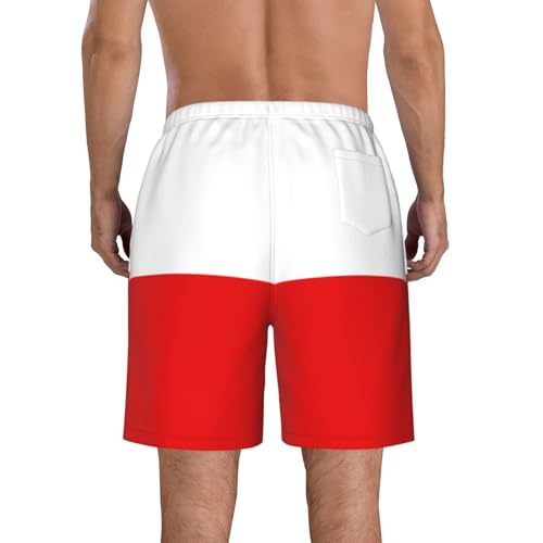Flag of Thuringia Men's Beach Pants-Quick-Dry & Comfortable Mens Beach Shorts for Men, Perfect for Surfing and Everyday Wear White3