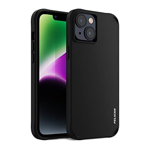 Pelican Ranger Series - iPhone 14 Case / iPhone 13 Case 6.1" [Wireless Charging Compatible] Protective Phone Case [15FT MIL-Grade Drop Protection] Slim Rugged Cover for iPhone 14 / 13 - Black