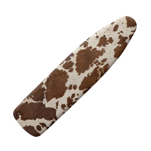 Psesaysky Cow Extra Wide Ironing Board Cover with Cozy Nose Pocket Stain Resistant Ironing Board Cover Standard Size Ventilate Iron Board Protector