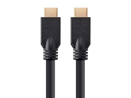 Monoprice 113783 High Speed HDMI Cable - 20 Feet - Black | No Logo, 4K @ 60Hz, HDR, 18Gbps, YUV 4:4:4, 24AWG, CL2 - Commercial Series