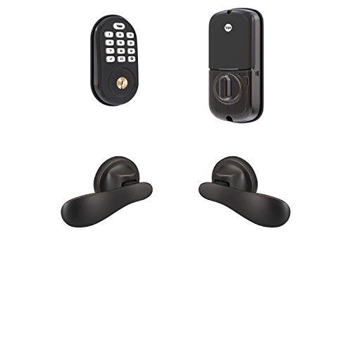 Black Friday - 70% OFF Yale Security B-YRD216-ZW-NV-0BP Yale Assure Lock Z-Wave with Navis Paddle-Works with Ring Alarm, Smartthings, and Wink Smart Keypad Deadbolt with Matching Lever, Bronze