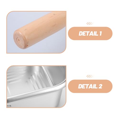 Freidora de acero inoxidable con cesta SHOWERORO y mango desmontable 4