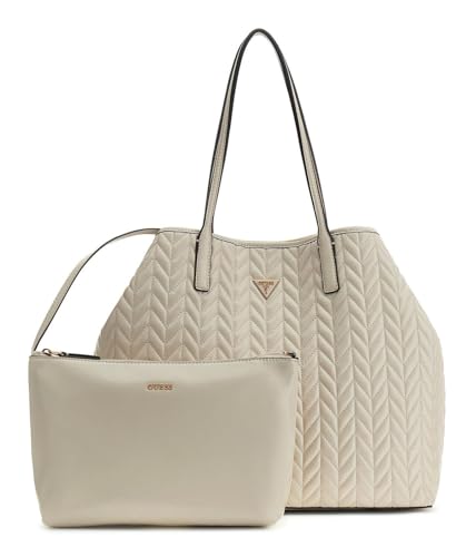 GUESS Sac à Épaule Cheryl Large, l'Excellence du Tote Bag 2 In 1 Stone Beige