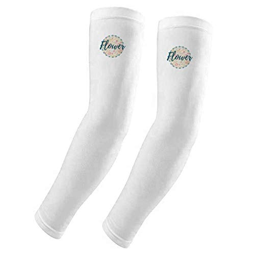 Manchons de protection UV avec motif de plantes et feuilles pour bras