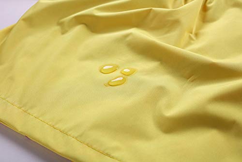 RNTOP Kids Girl Boy Waterproof Hooded Coat Jacket Outwear Toddler Rain Suit Raincoat Hoodies (Yellow, 12-18 Months)