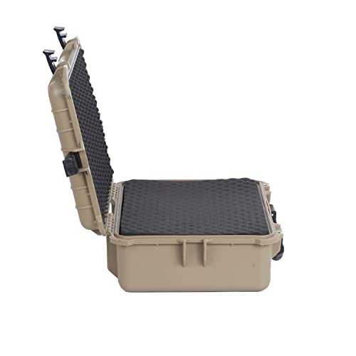 Image of MEIJIA All Weather IP67 Waterproof Hard Camera Case,Hard Protective Case,Hard Case with Customizable Foam,Fit Use of Drones,Camera,Equipments,Pistols(Desert Tan,19.78x15.77x7.41inches)