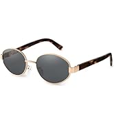 FURTALK Retro Oval Sunglasses Womens UV400 Protection Trendy Sun Glasses Sunnies Shades FT8219