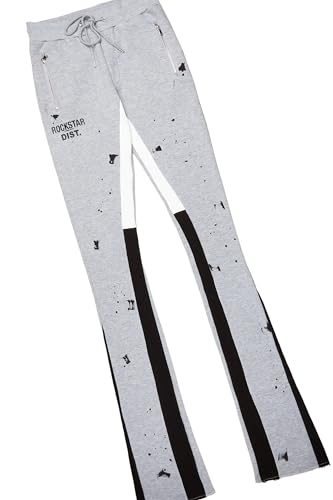 Men's Raffer Grey/White Hoodie/Super Stacked Flare Pant Set4