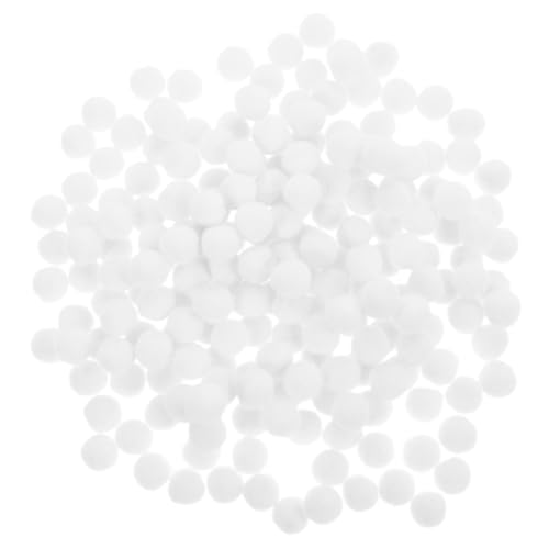 Tofficu 200pcs White Pompoms for Crafting Polyester for Christmas Holiday Decorations Versatile Craft Supplies for All Occasions and Projects