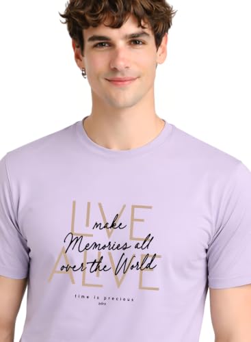 Image of ADRO Printed Tshirt for Men | Cotton Printed T-Shirt | Regular Fit Casual Mens T-Shirts | Premium Summer Tshirts