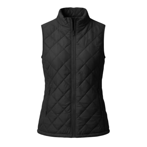 XOGWVJ Womens Puffer Vest Lightweight Quilted Sleeveless Full Zip Stand Collar Warm Casual Fall Winter Outerwear Jacket Coat Cute Puffer Vests for Women Black S - image 4