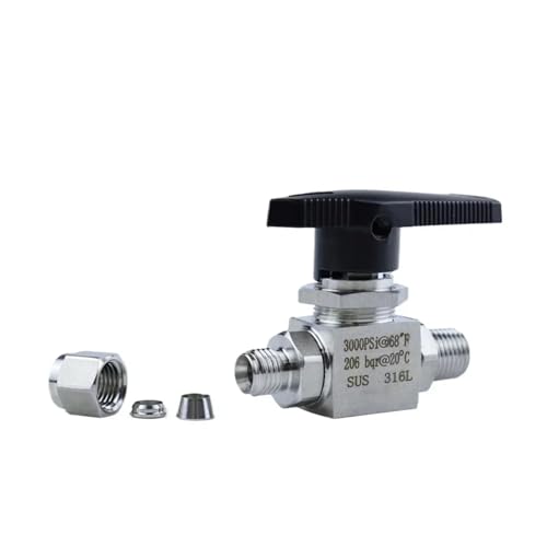 Acier inoxydable 316L robinet tournant sphérique compression 1/4 - 3