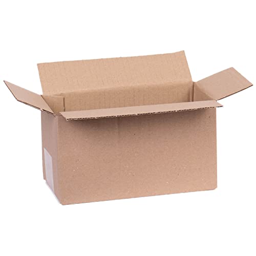 smiley pack 25 StückFaltkartons 200 x 100 x 110 mm braun Versandkarton Verpackungskartons 20 x 10 x 11 cm aus Wellpappe 1 wellig Karton Pappkarton Versandbox Paket Päckchen