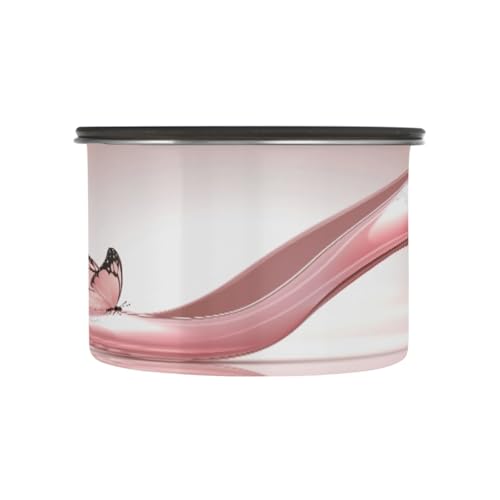 Envase para café hermético acero inoxidable 500 ml rosa elegante