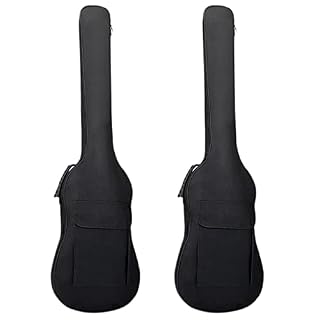 Lightofhope 2X ÉLectrique Housse pour Guitare Basse Sac de Transport Sac à Rembourré Étui Souple Rembourrage 5 mm Sac à Léger et Imperméable - Les Beatles, Paul McCartney, John Lennon, RIngo Starr, George Harrison