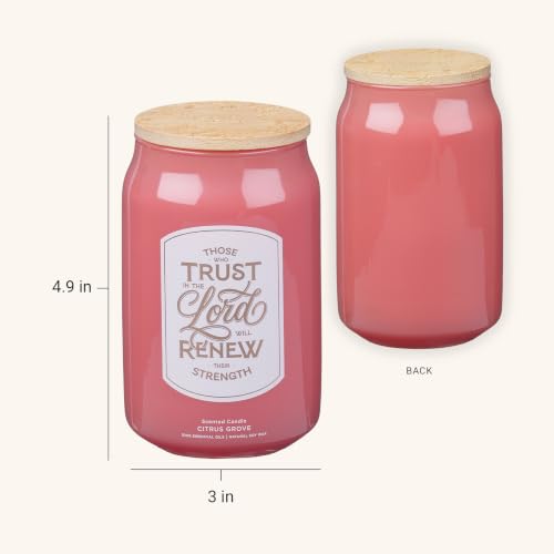 Image of Christian Art Gifts Trust in the Lord Scented Candle: Soy Wax, Bible Verse