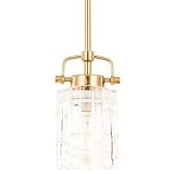 ALICE HOUSE Mini Modern Pendant Lighting Over Kitchen Island,Brushed Brass Sink Hanging Lamp, Contem