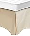 Superior 100% Premium Combed Cotton, Bed Skirt with 15" Drop, Classic Pleated Sides and Split Corners to Accommodate Bed Posts, Ivory - King