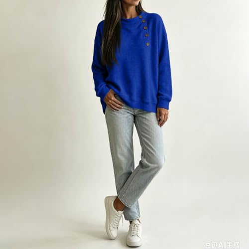 Crew Neck Sweatshirts Women Fall Y2k College Fleece Oversized Sweatshirt - image 4