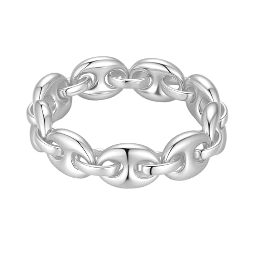 Chunky Chain Bracelets for Women - 18K Gold/Silver Plated Adjustable Statement Anchor Paperclip Link Bracelet, Fun Elastic Stretch Trendy Jewelry