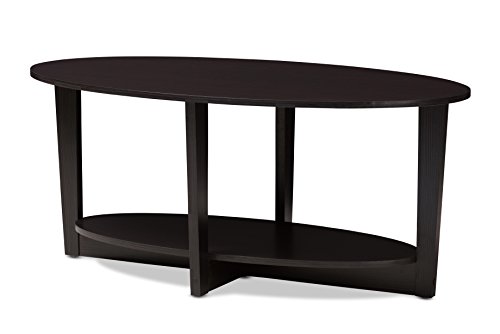 Baxton Studio Bleckede Coffee Table, Wenge Dark Brown