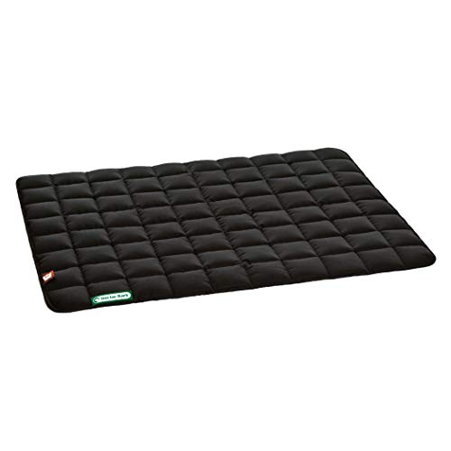 Doctor Bark Hundedecke – weiche, hochwertige Hundematte für größere Hunde, robuste Indoor-Outdoor Liegedecke, waschbar bis 95 °C (Gr. L, 100x80 cm, Schwarz)
