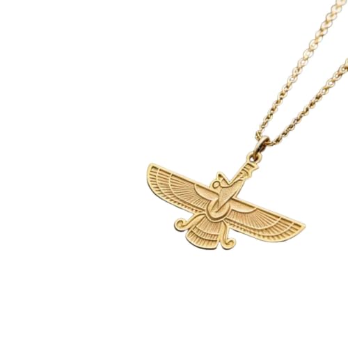 Collier pendentif Faravahar bijou vintage persan aux finitions soignées