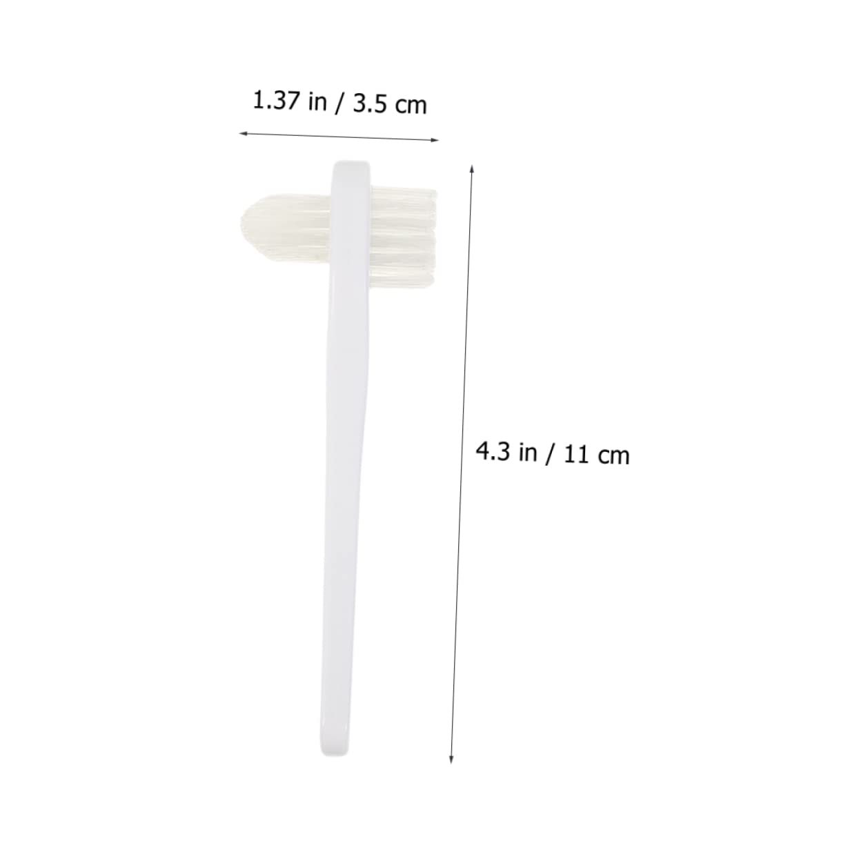 Anneome 30 Pz finto spazzolino a doppia testa 2 spazzolini a setole detergente creativo per denti finti mini viaggio spazzolino denti spazzolino portatile dentiera detergente per protesi